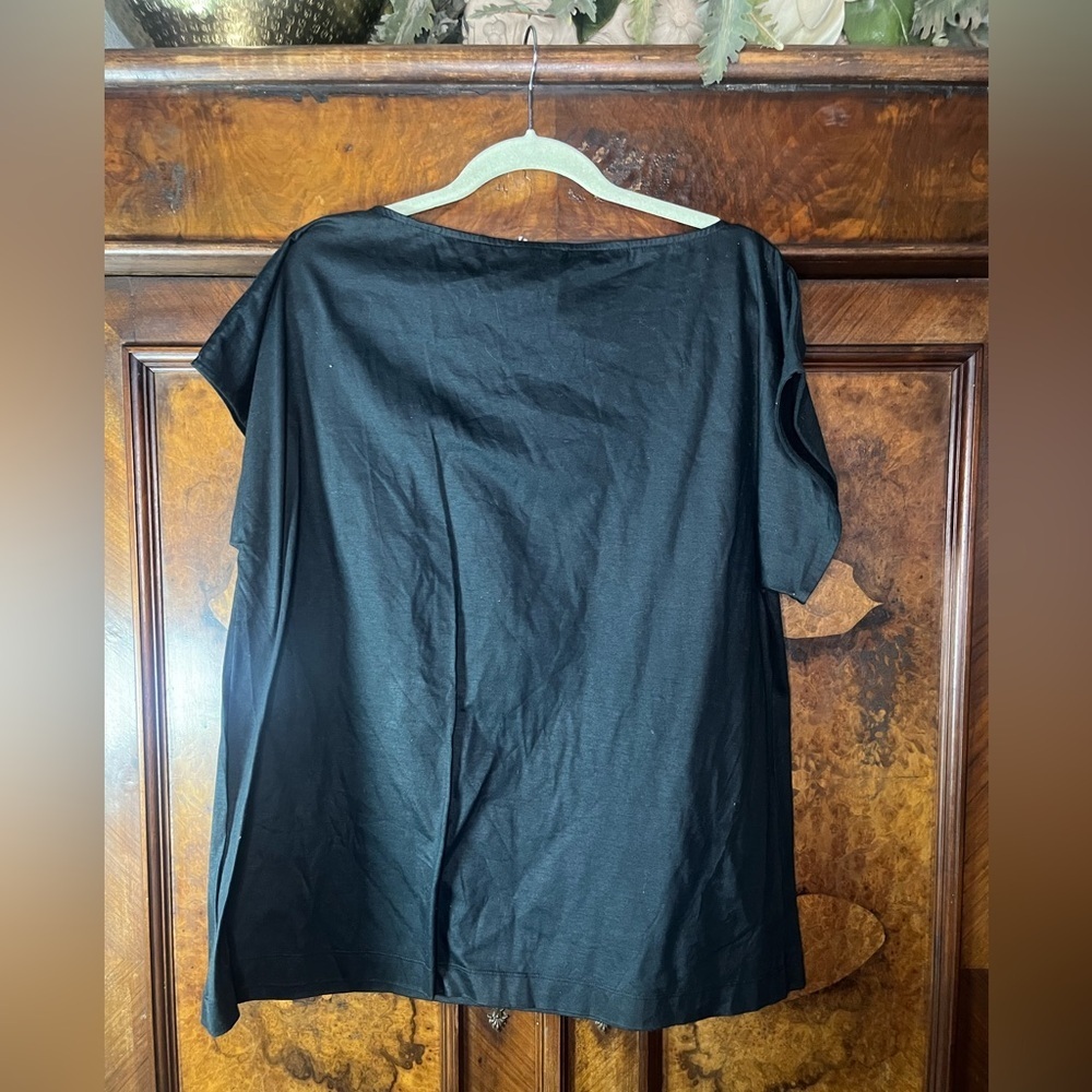 NWT Chloe- Black 100% Cotton Mare Donna T Shirt. Size S - Picture 2 of 9